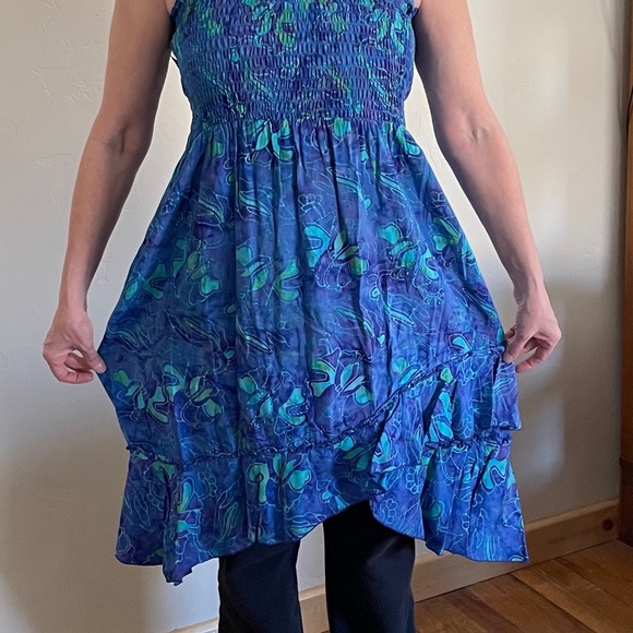 Beautiful Handpainted Batik smocked Tube-top Dress - Picture 11 of 11